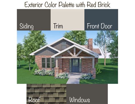 Exterior Paint Colors With Red Brick - Etsy