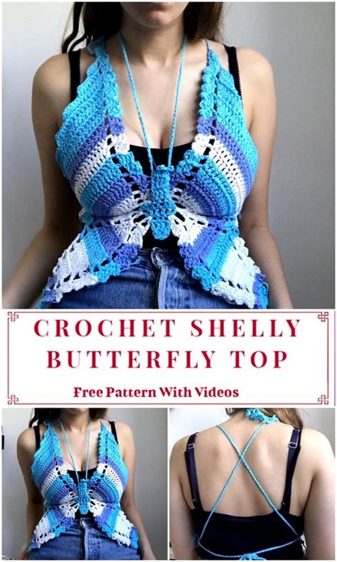 Crochet Butterfly Crop Top Ideas Free Patterns Designs