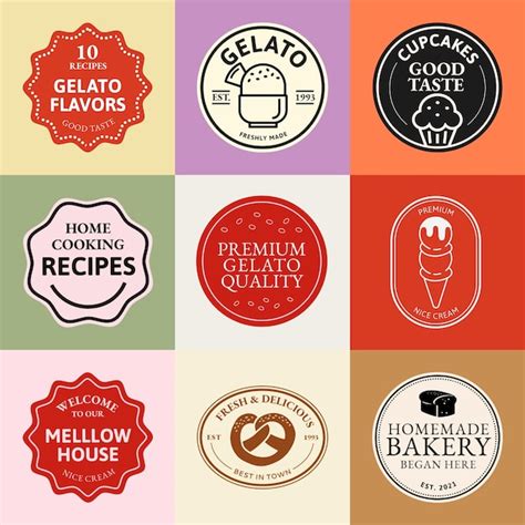 Free PSD | Food business logo psd set