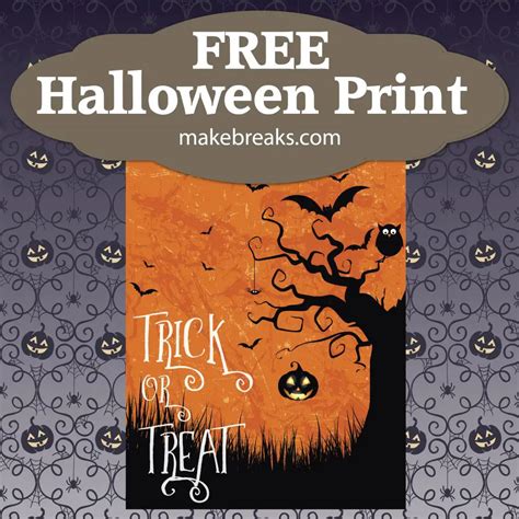 Free Halloween Printable Poster - Make Breaks