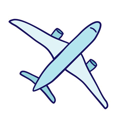 Hand drawn plane. Doodle airplane icon isolated. Clipart for travel and ...