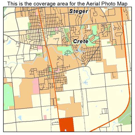 Aerial Photography Map of Crete, IL Illinois