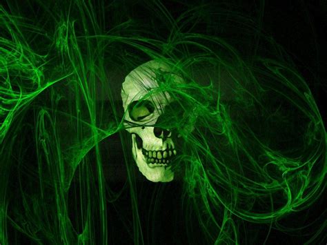 Green Fire Skull Wallpapers - Top Free Green Fire Skull Backgrounds ...