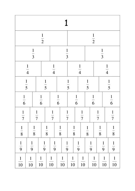 Blank+Fraction+Wall+Printable | Fraction wall, Fractions, Math worksheet