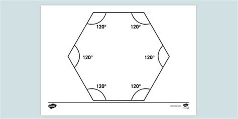 FREE! - Interior Angles of a Hexagon Colouring | Colouring Sheet