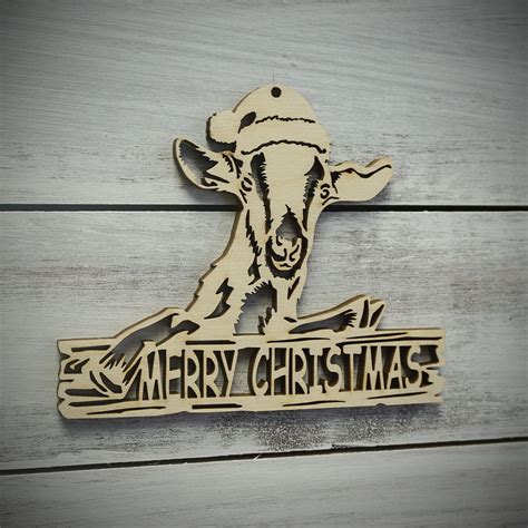 Christmas Goat Goat Charm Ornament Merry Christmas Goat - Etsy