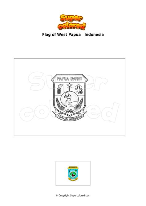 Coloring Page Flag Of West Papua Indonesia Supercolor - vrogue.co