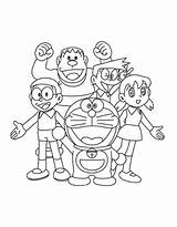 Doraemon And Friends Coloring Page Free Printable PDF sketch template