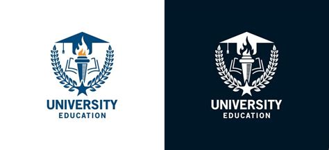 Premium Vector | Higher education university emblem logo design using ...