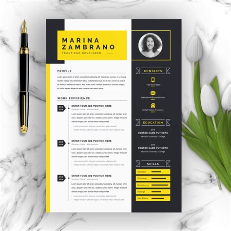 Curriculum Vitae Design Template – Financial Report