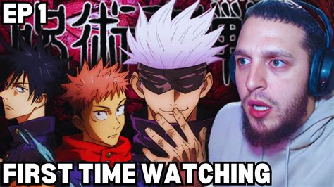 REACTING TO Jujutsu Kaisen Season 1 Episode 1 - YouTube