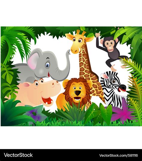 Safari animal cartoon Royalty Free Vector Image