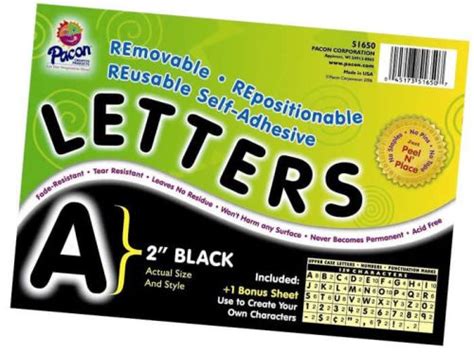 Self-Adhesive Letters - Pacon Creative Products