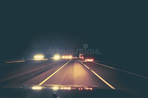 Fast Night Driving on Highway Stock Image - Image of rural, asphalt: 183416041