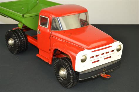 Vintage Metal Dump Truck Toy, USSR, 1980s | Retro Station