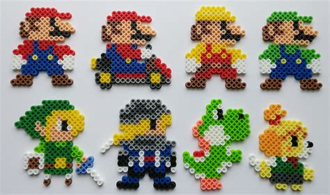 Super Mario Maker Costumes Perler Beads by kamikazekeeg on DeviantArt