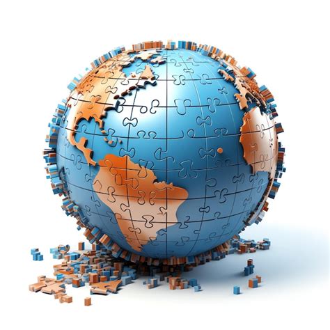 Premium AI Image | a puzzle of a globe