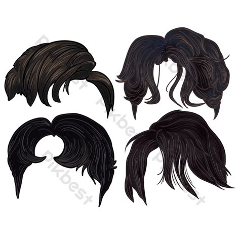 Drawing Men's Short Hair Style PNG Images | PSD Free Download - Pikbest