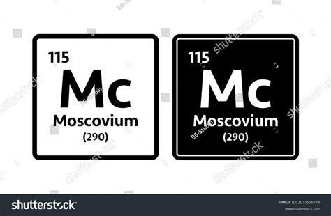 Moscovium Symbol Chemical Element Periodic Table Stock Vector (Royalty Free) 2073556778 ...