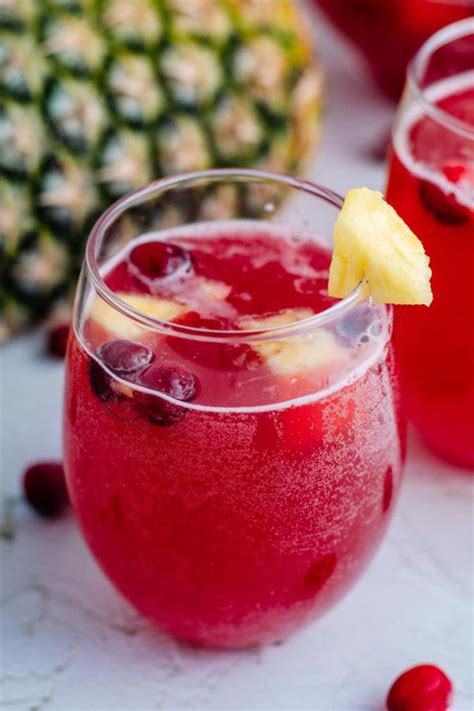 Alcoholic Drinks – BEST Sparkling Cranberry Party Punch Recipe – Easy ...