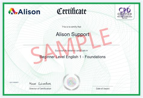 Voucher For Alison Certificate