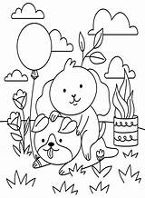 Dogs Friendship Coloring Pages  Free Printable sketch template