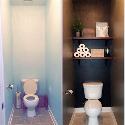 28 Hallway Bathroom Makeover With Only $100 | Small toilet room, Toilet room, Toilet room decor