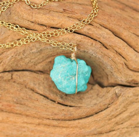 Sleeping beauty turquoise necklace - arizona turquoise - genuine turquoise necklace - raw ...