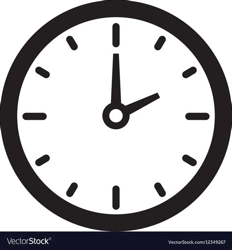 Time clock symbol Royalty Free Vector Image - VectorStock