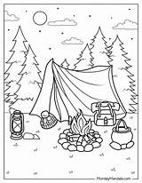 40 Camping & Hiking Coloring Pages Free PDF Printables sketch template