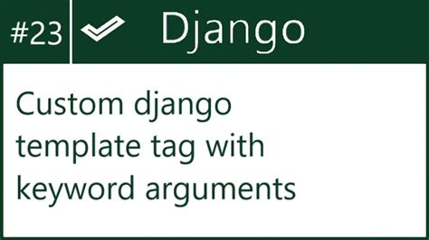 Django Template Tags