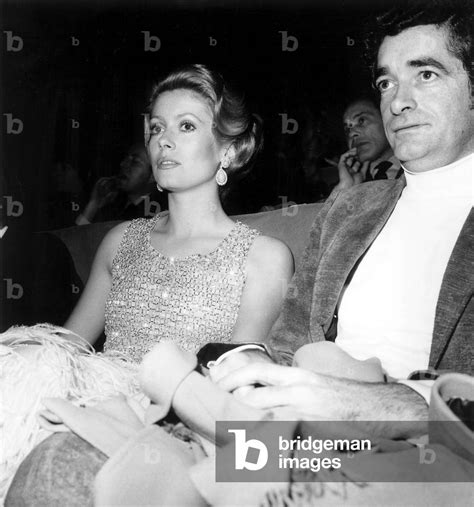 Image of Catherine Deneuve and Jacques Demy at Premiere of Film Donkey