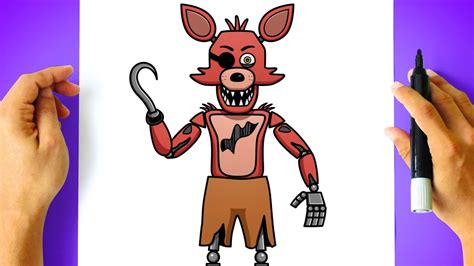 How to DRAW FOXY - Five Nights at Freddy's - [ How to DRAW FNAF ...