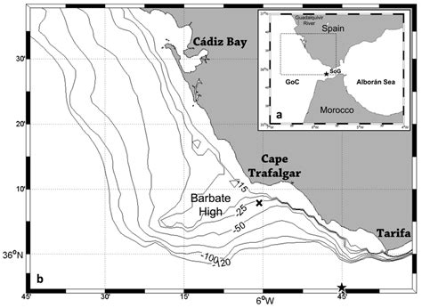 (a) Location map of the Gulf of Cádiz (GoC), Strait of Gibraltar (SoG),... | Download Scientific ...