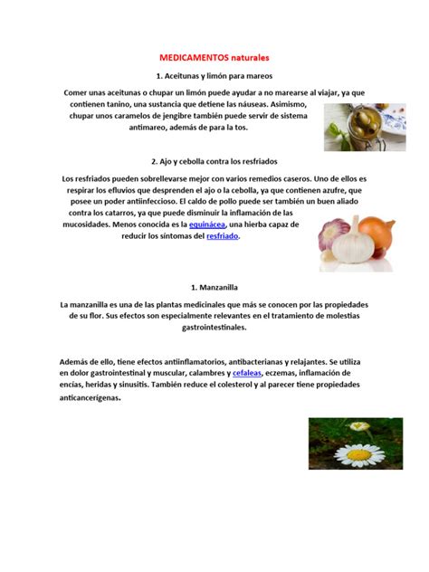 MEDICAMENTOS Naturales | PDF