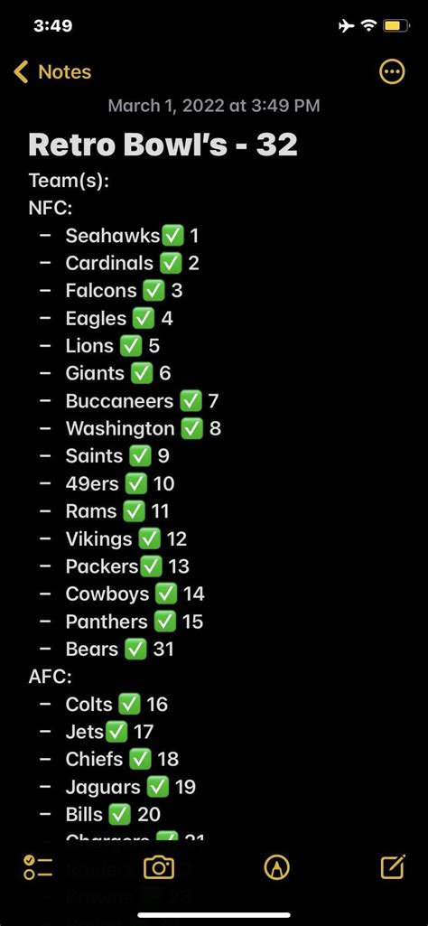 32 teams, All retro bowls : r/RetroBowl