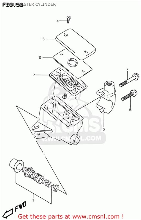 Suzuki GSF600S BANDIT 1996 (T) USA (E03) FRONT MASTER CYLINDER - buy ...