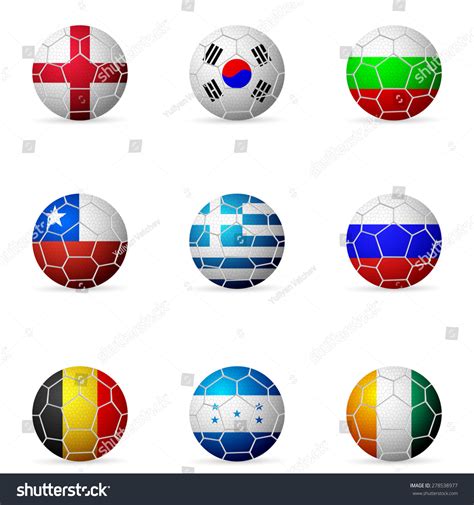 Soccer Ball Flag On White Background Stock Vector (Royalty Free ...