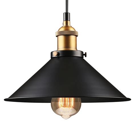 Industrial Hanging Pendant Light, LED Pendant Lighting for Dining Room, Bars, Warehouse, E26 ...