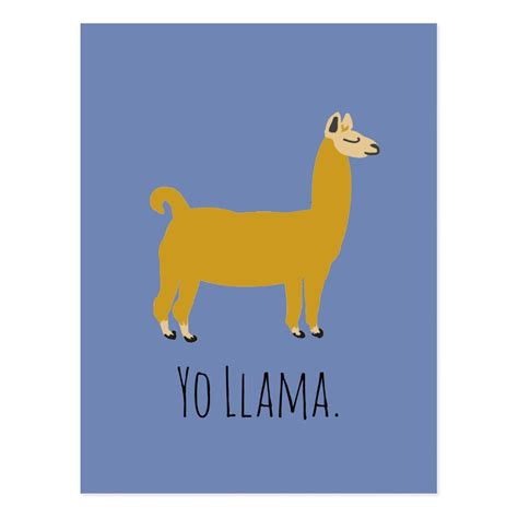 Funny Llama Pun Postcard | Zazzle.com | Funny llama, Llama puns, Postcard