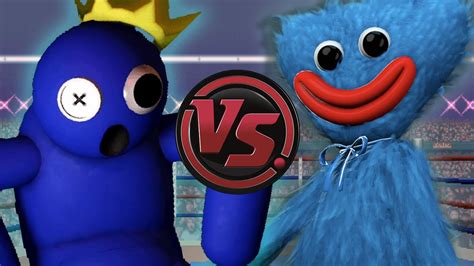 BLUE vs HUGGY WUGGY! (Roblox Rainbow Friends VS Poppy Playtime Song) | CARTOON RAP ATTACK - YouTube