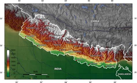 Mapa Topográfico do Nepal - BLOG DE VIAGENS do João Leitão, Viajar Passo-a-Passo