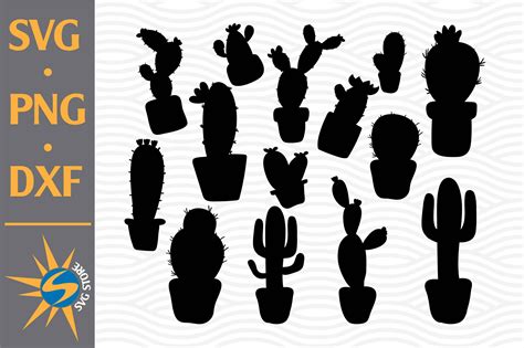 Cactus Silhouette SVG, PNG, DXF Digital Files Include By SVGStoreShop ...