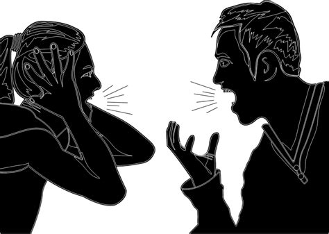 Couple Arguing By mstlion Silhouette - Openclipart