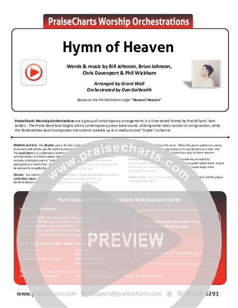 Hymn Of Heaven (Phil Wickham) - PraiseCharts