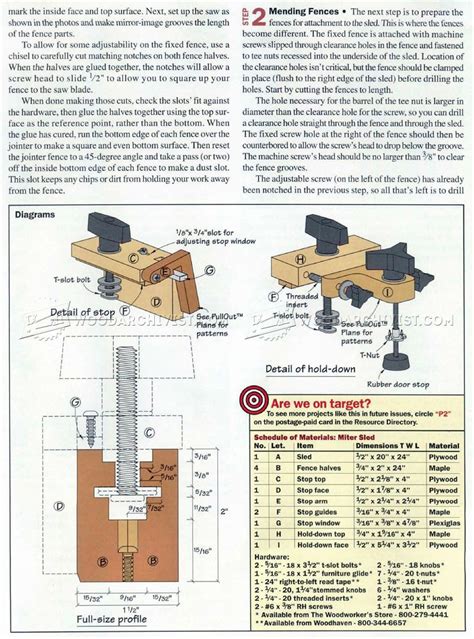 Table Saw Miter Sled Plans • WoodArchivist