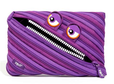 ZIPIT Wildlings Large Pencil Case for Girls, Pouch Holds up to 60 Pens, Made of One Long Zipper ...