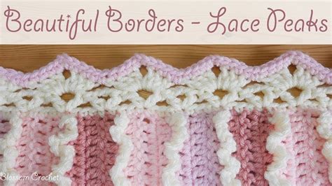 Beautiful Crochet Border: Lace Peaks | Crochet borders, Crochet border ...