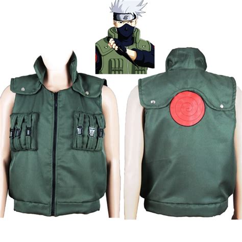 Naruto Hatake Kakashi Costume Cosplay Vest Suit Halloween Christmas ...