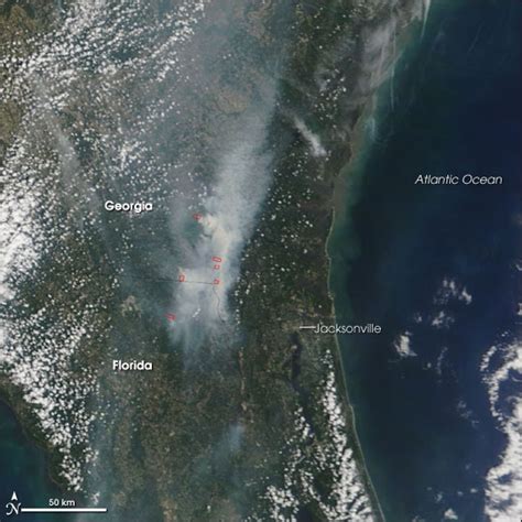 Fires in Georgia and Florida